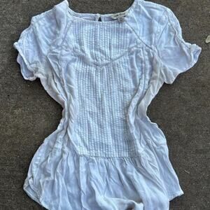 Lucky brand white babydoll top